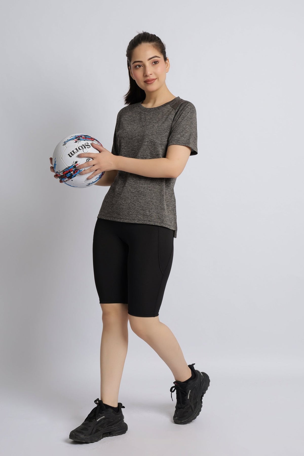 Dark grey melange active relax tshirt -Active relax t shirt