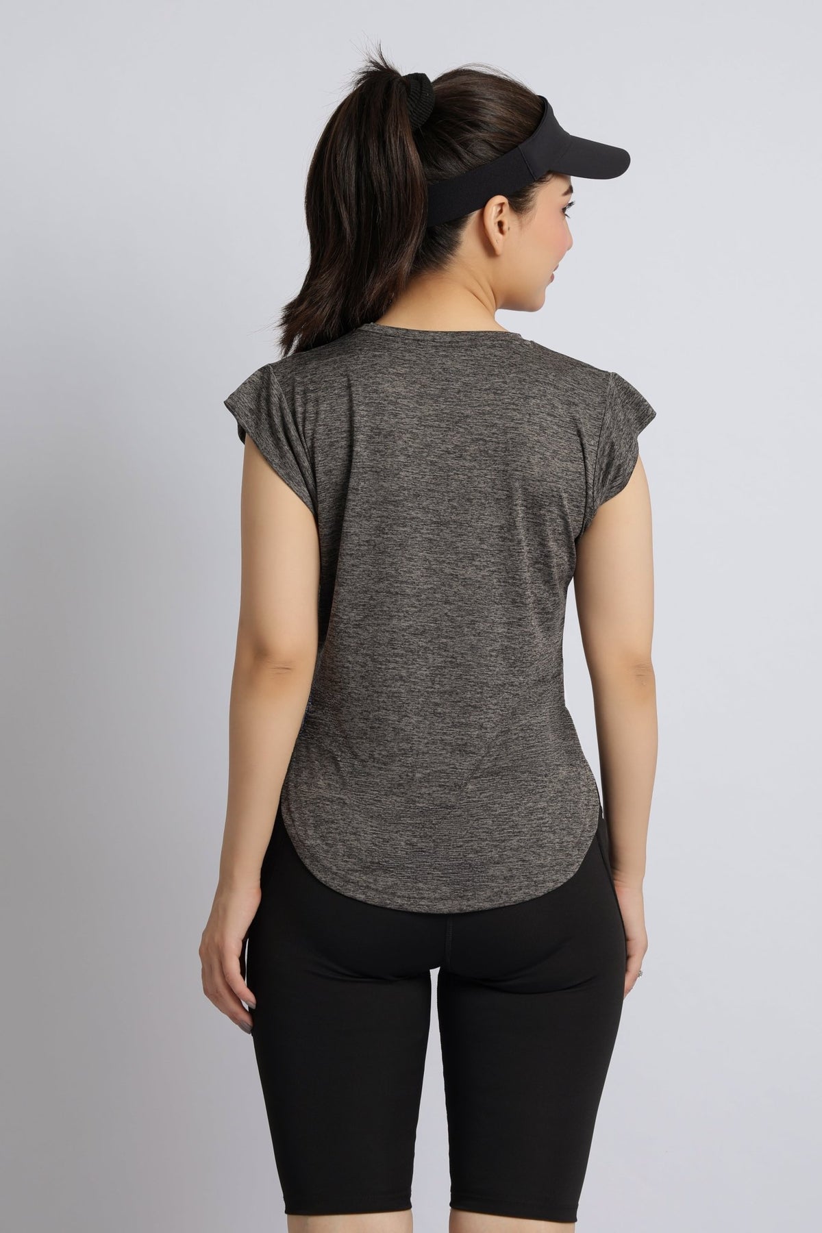 Dark grey melange active style tshirt -Active style tshirt