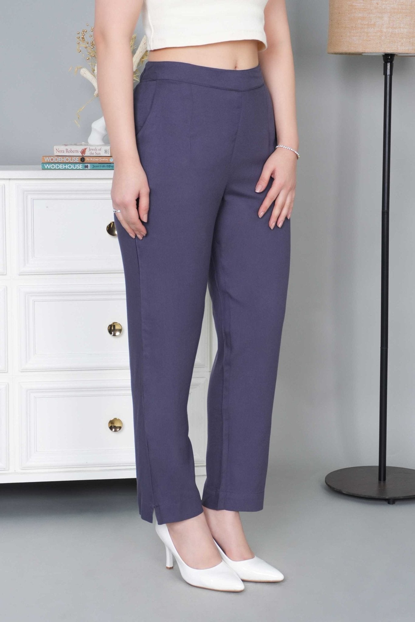 Dark grey rayon pant [ 100% Rayon, Liva Certified ] - Rayon pants