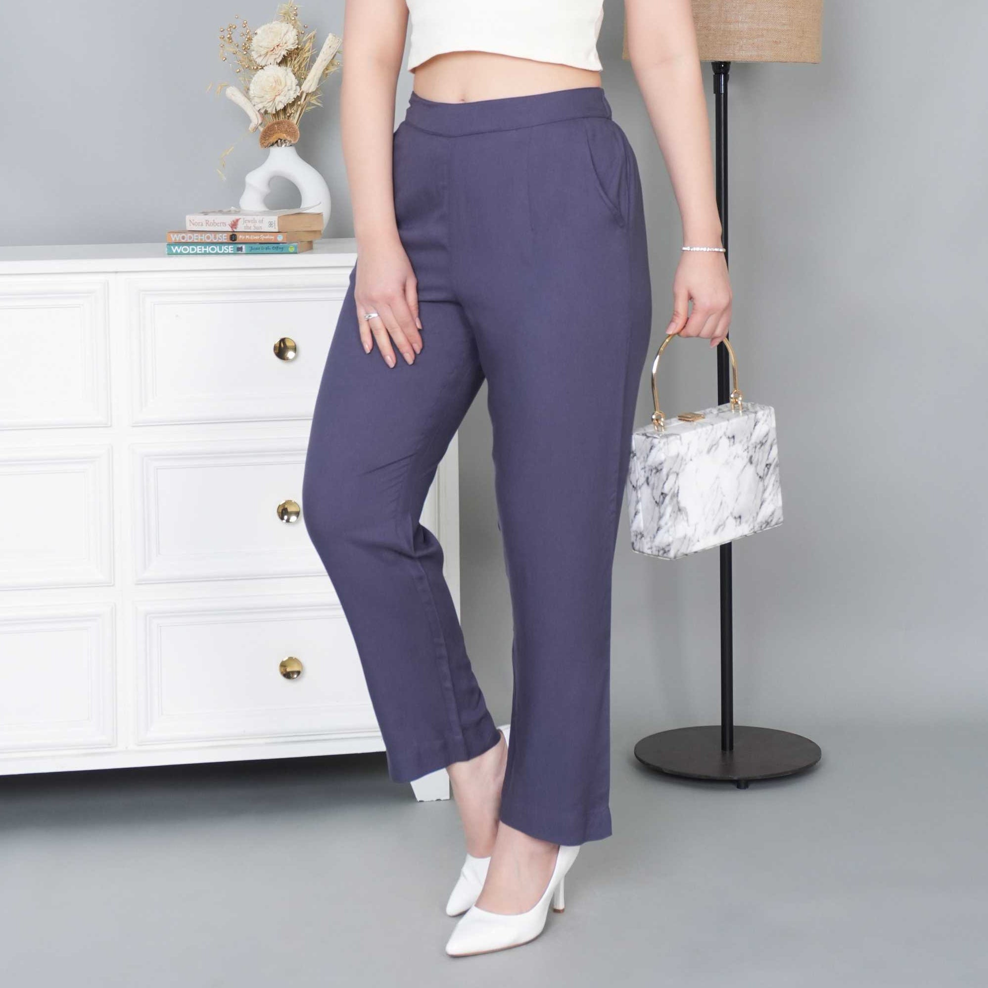 Dark grey rayon pant [ 100% Rayon, Liva Certified ] - Rayon pants