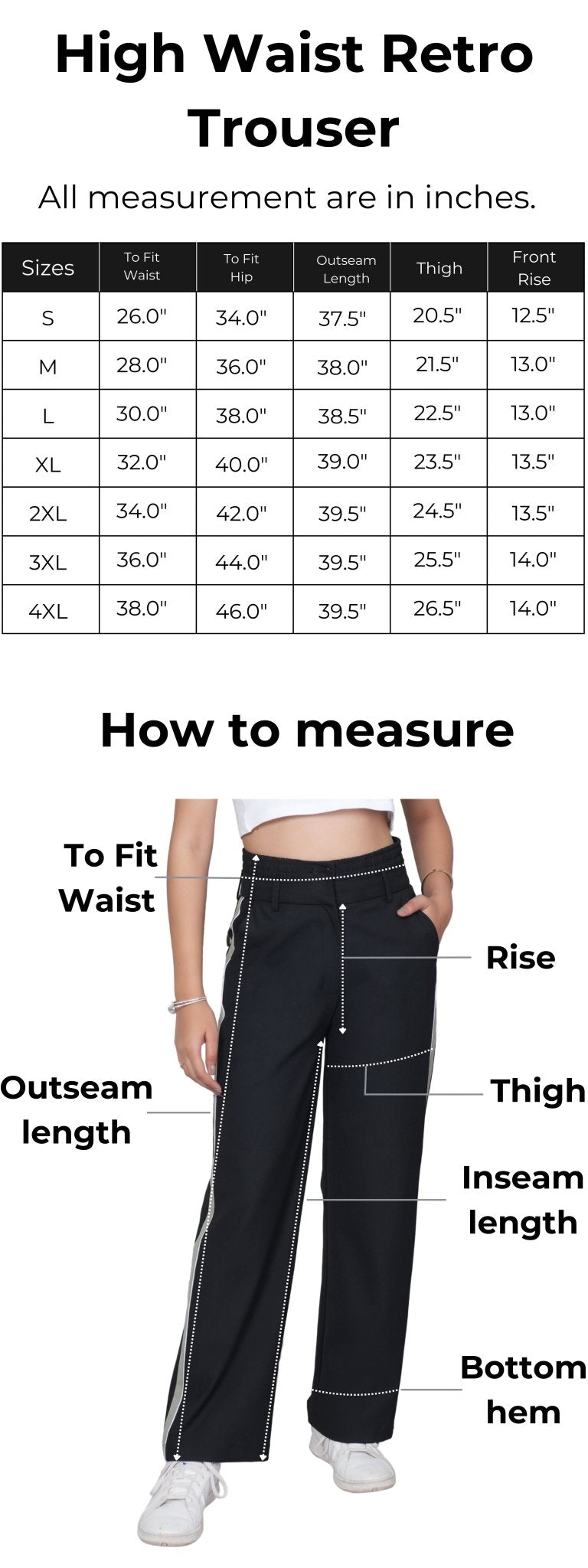 Dark navy high waist retro trouser with spandex - High waist retro trouser