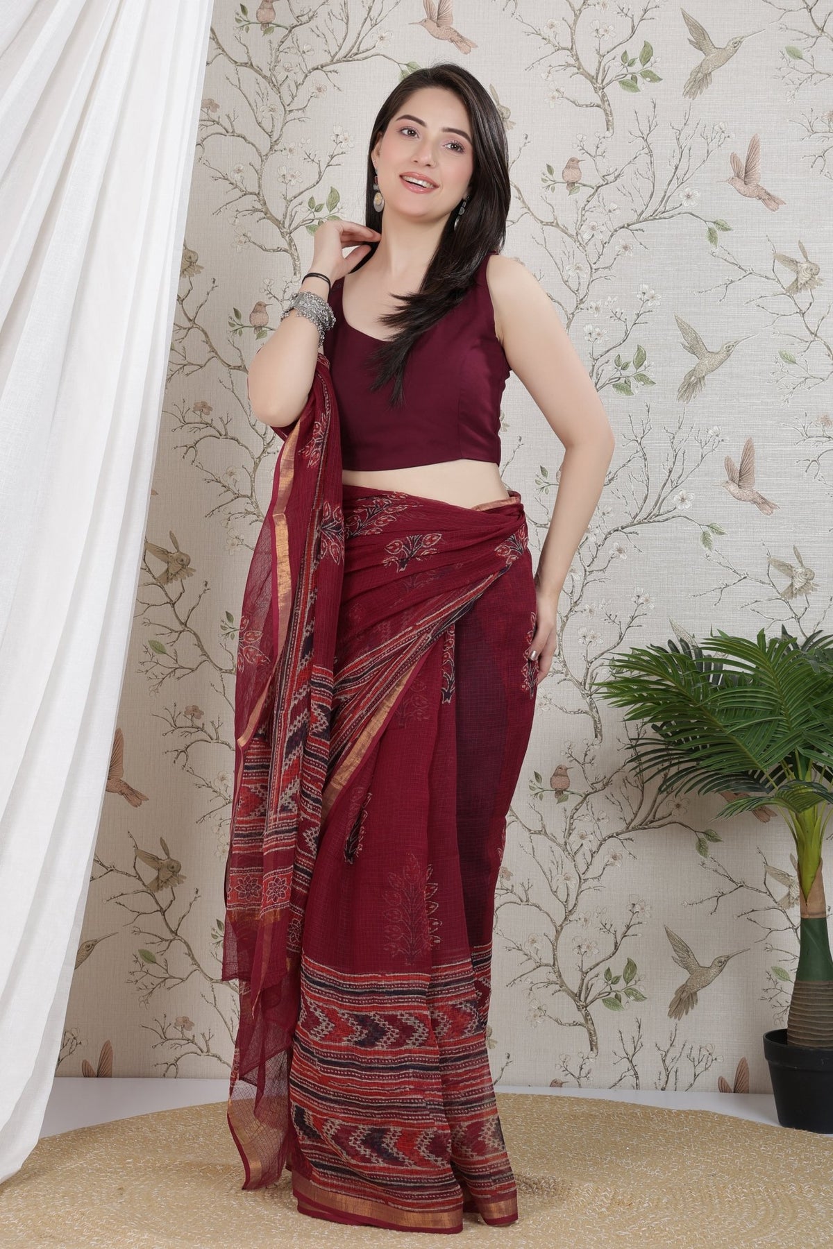 Dark purple rayon blouse [ Premium 100% Rayon, Liva Certified ] -Rayon blouse