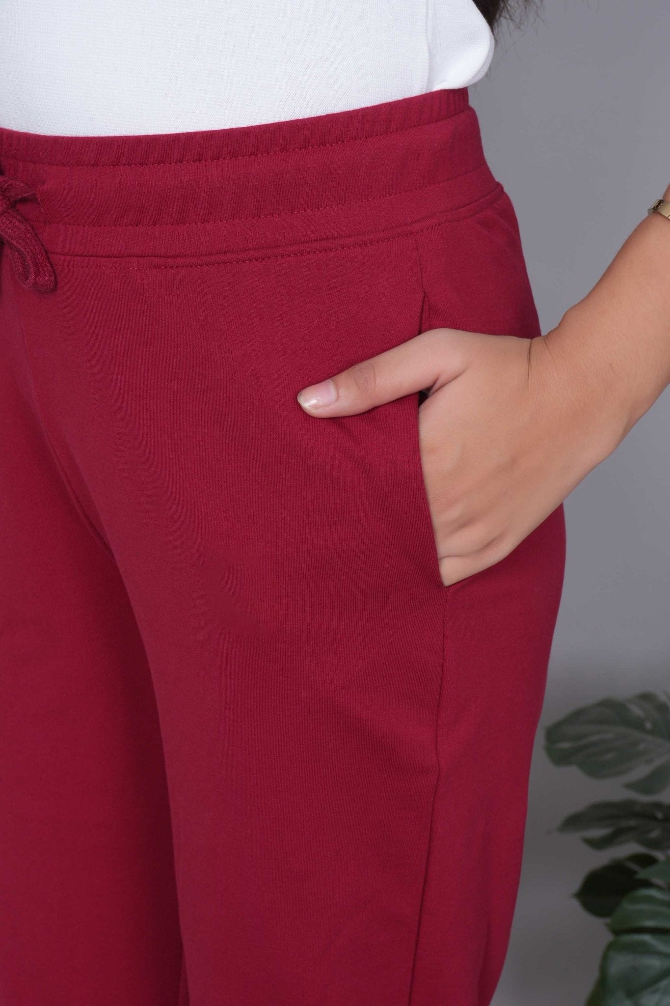 Dark rose all day home pants with extra comfort. [100% USA HQ Cotton Lycra] - All day home pant