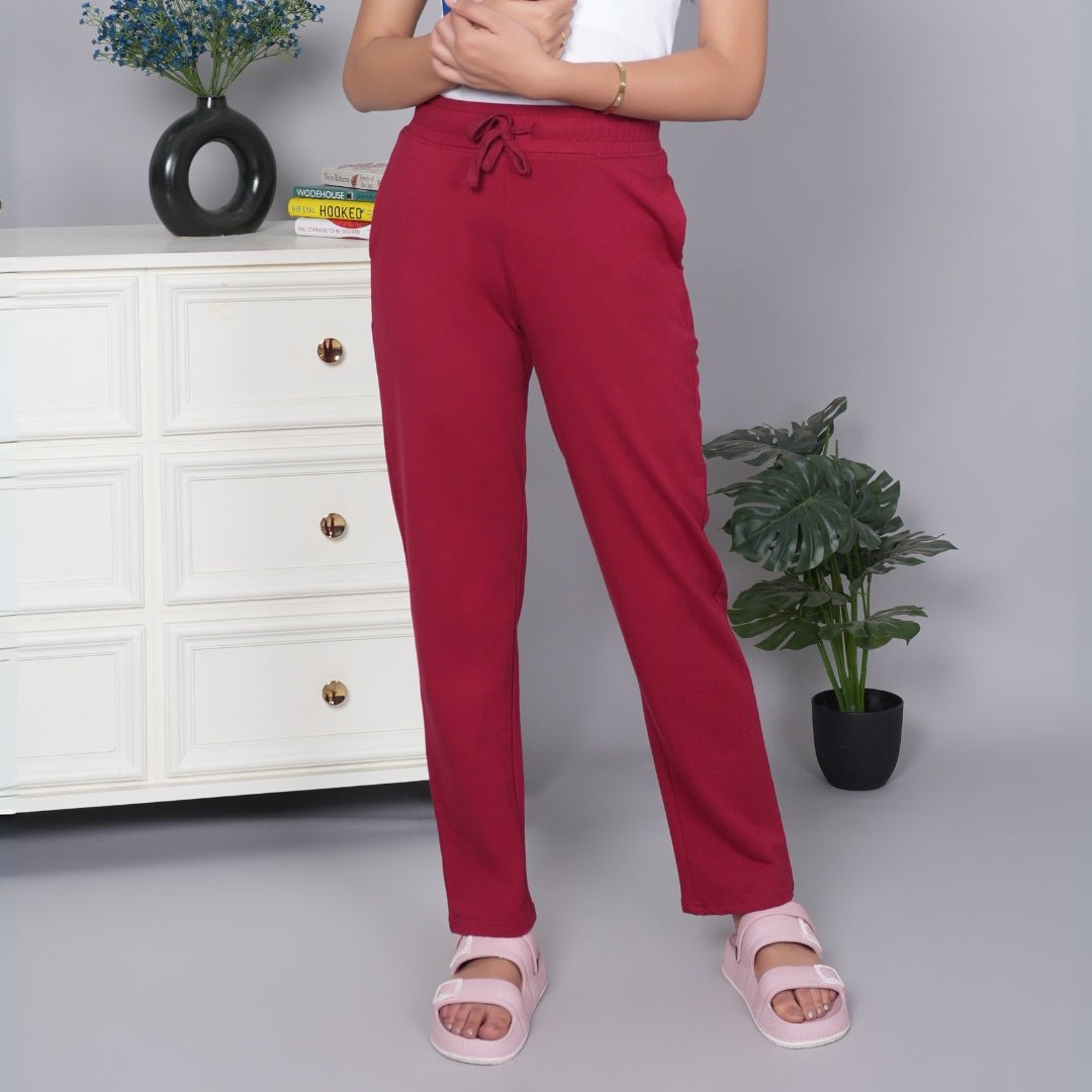 Dark rose all day home pants with extra comfort. [100% USA HQ Cotton Lycra] - All day home pant