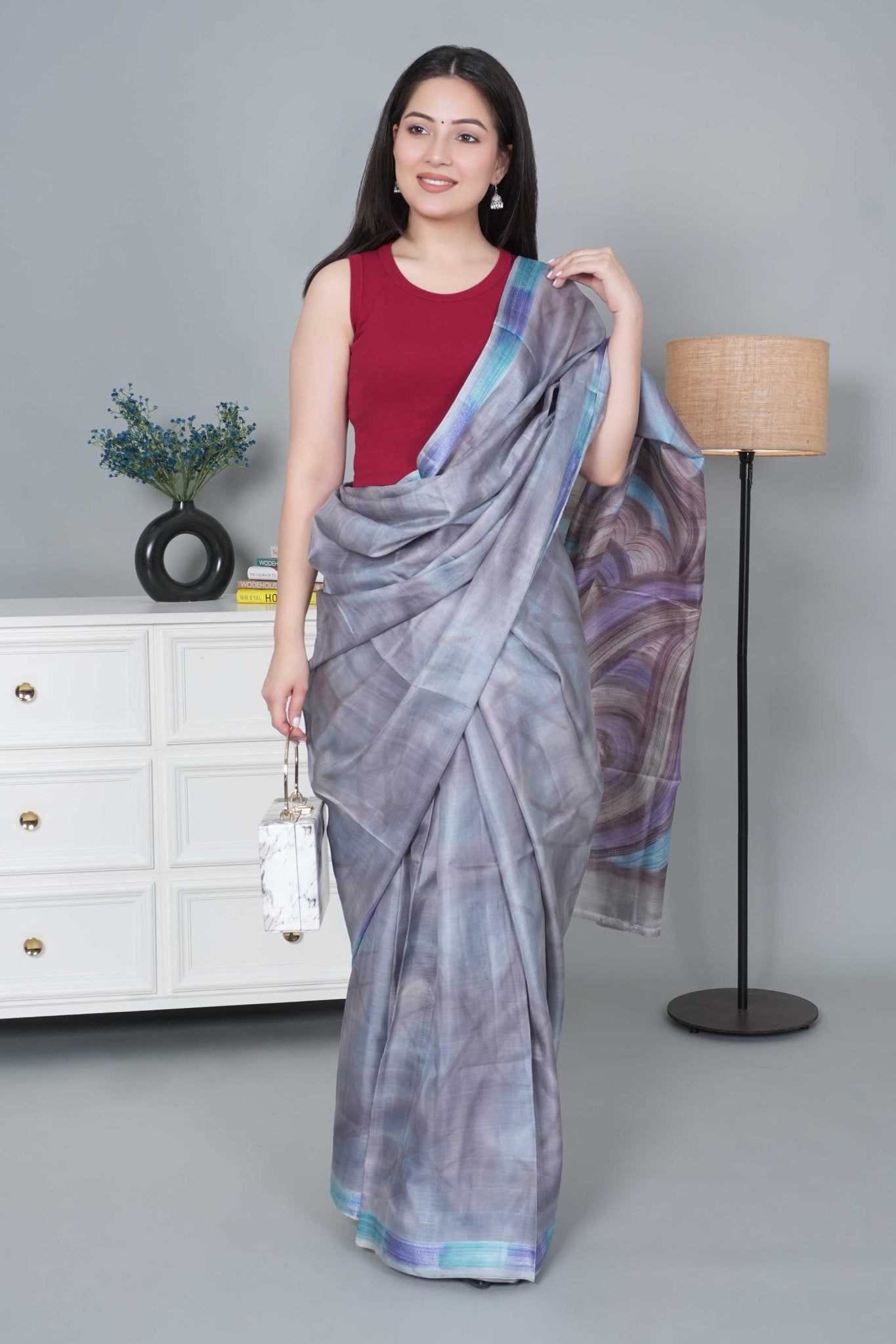 Dark rose Rib Crop Blouse [ 100% USA HQ Cotton, 280 GSM non transparent fabric ] - Rib crop blouse