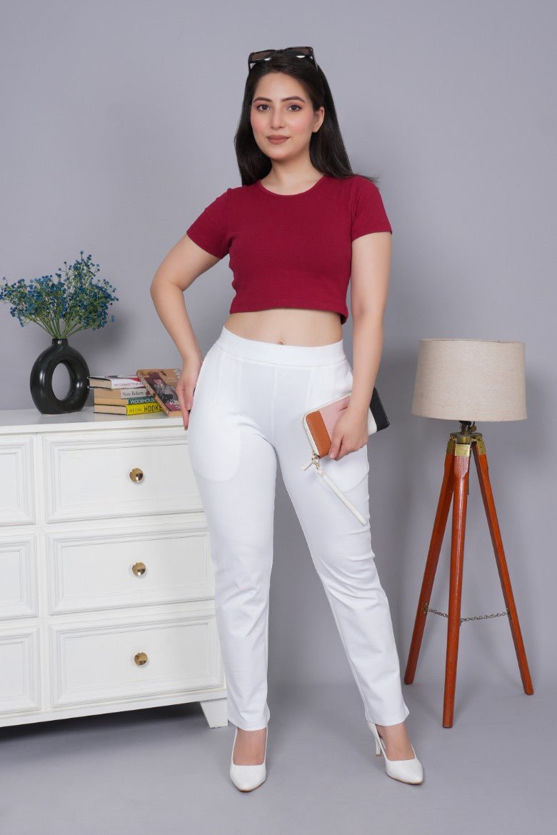 Dark Rose Rib Crop T Shirt [ 100% USA HQ Cotton, 280 GSM non transparent fabric ] - Rib crop t shirt