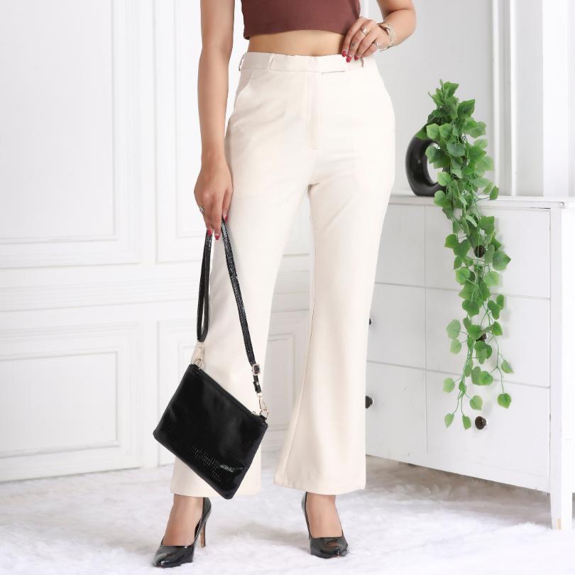 Fawn formal flare pants with spandex [Bootcut flare] - Formal flare pants