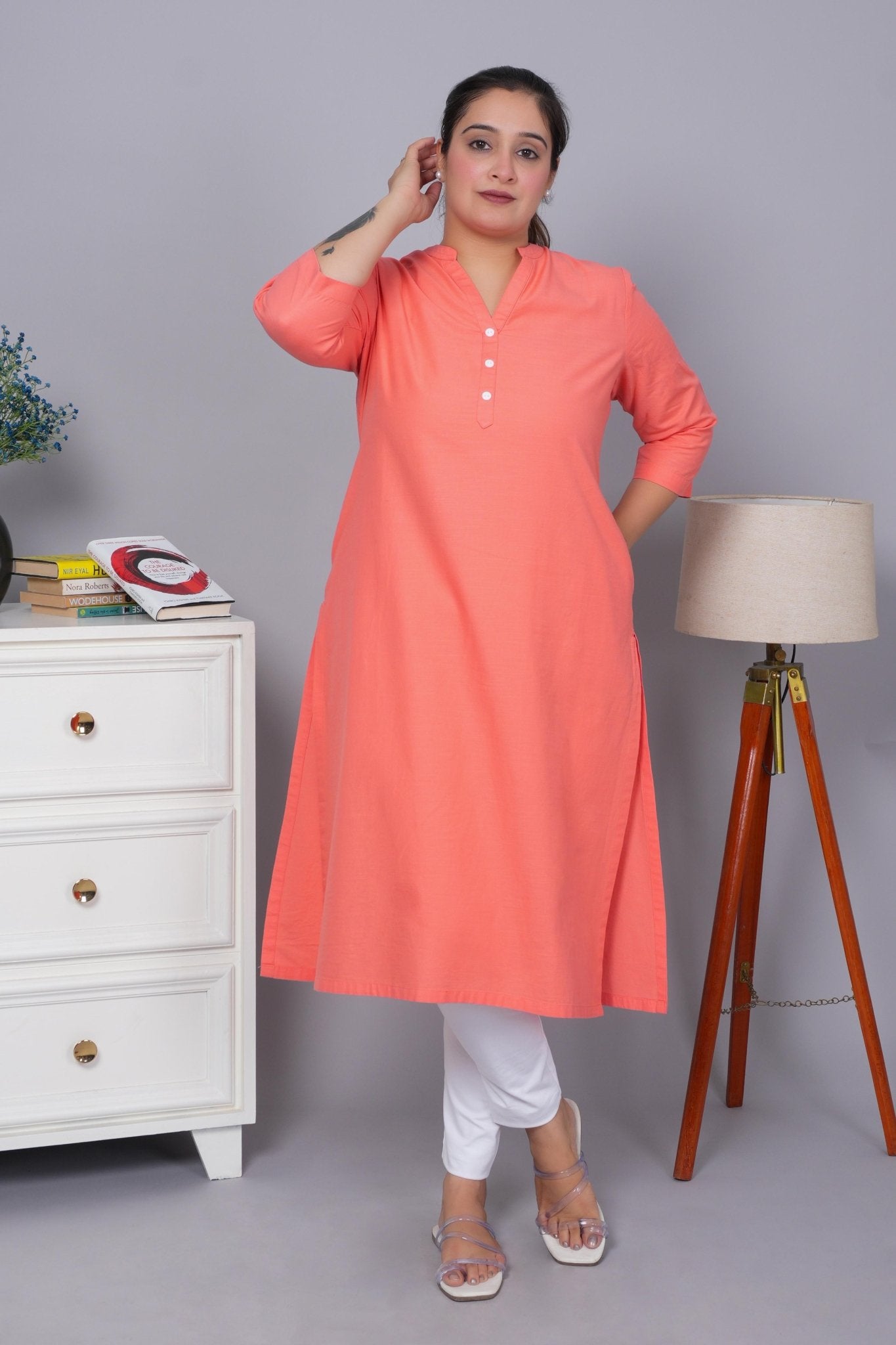 Gajri 100% Premium Cotton Long Kurta - Long kurta