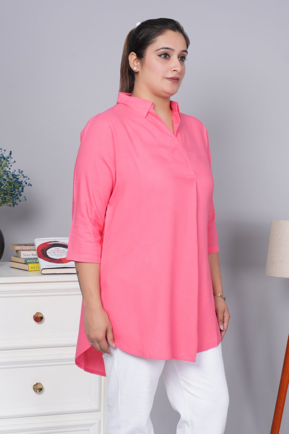 Georgia peach rayon flare top [ 100% Rayon, Liva Certified ] - Rayon flare top