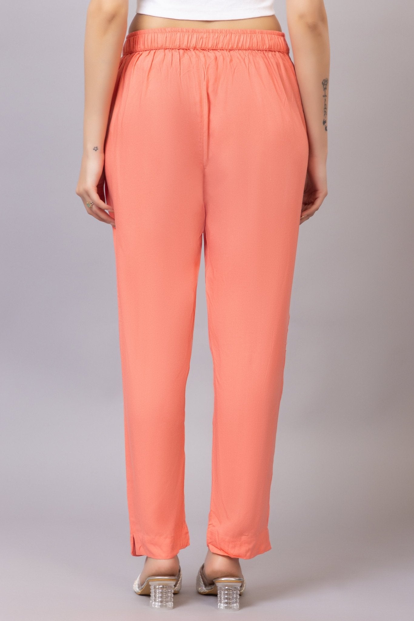 Georgia peach rayon pant [ 100% Rayon, Liva Certified ] - Rayon pants