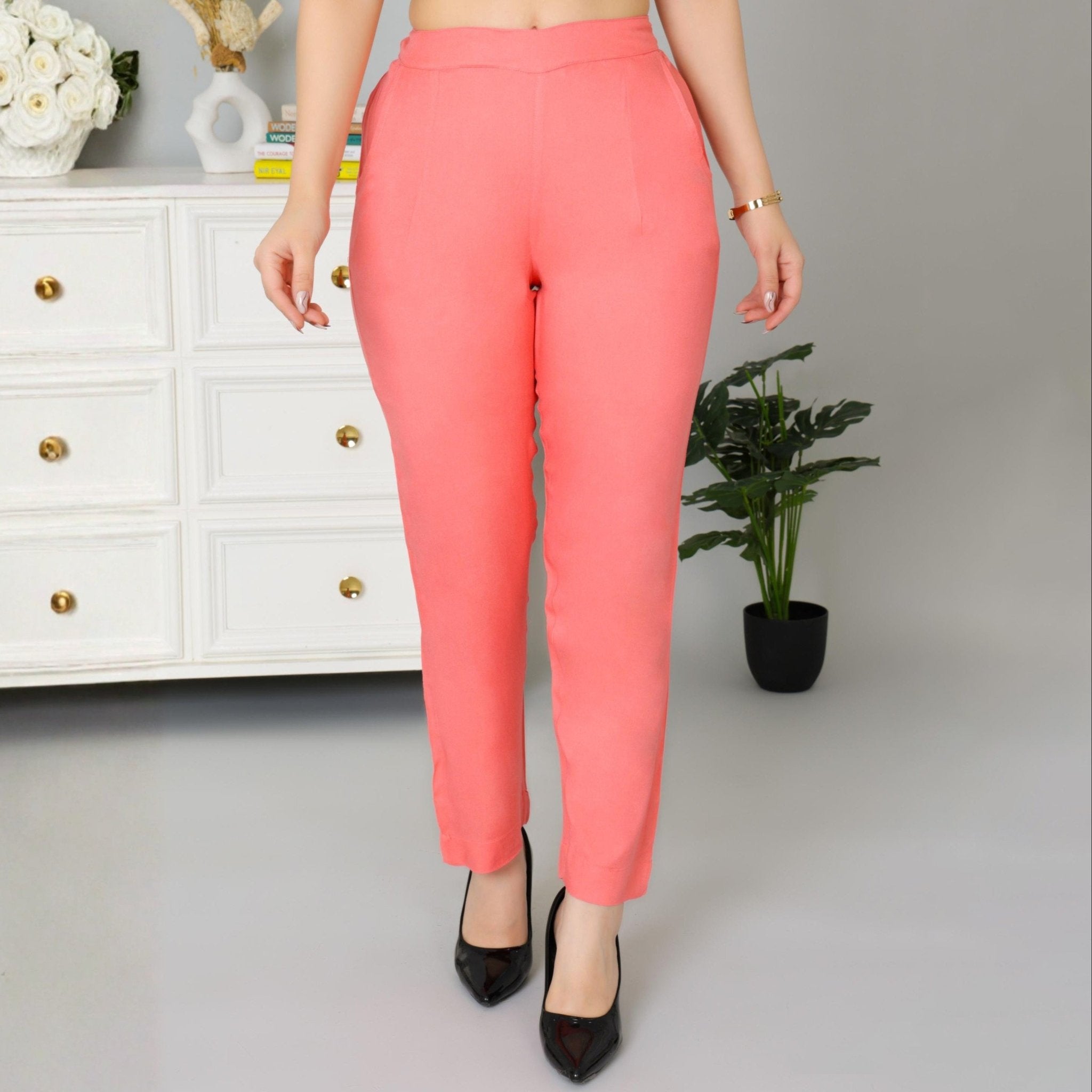 Georgia peach rayon pant [ 100% Rayon, Liva Certified ] - Rayon pants