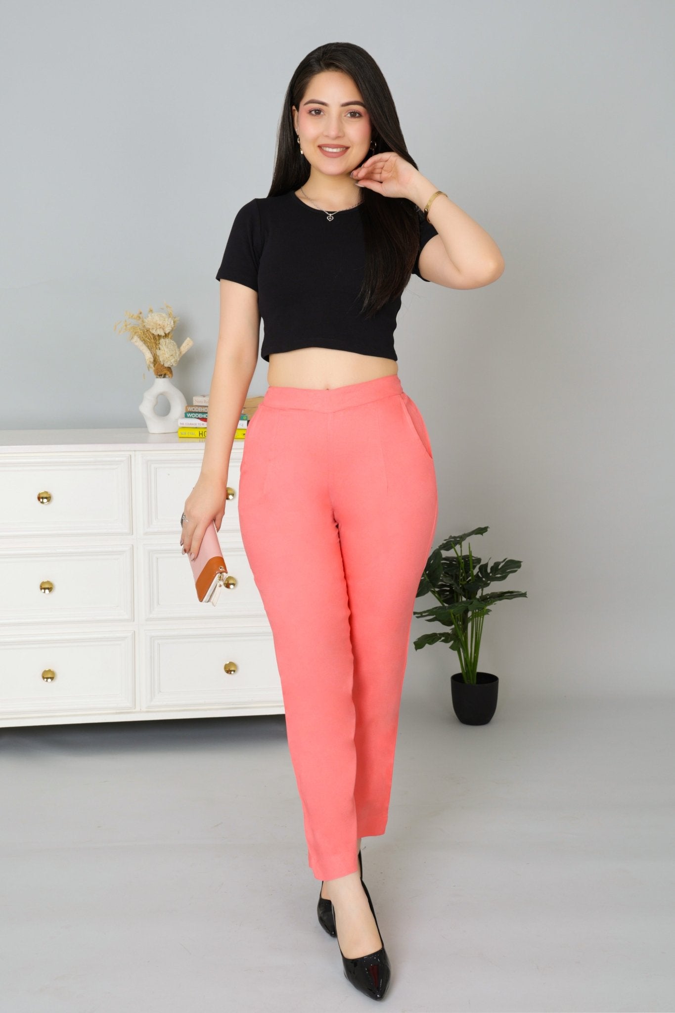 Georgia peach rayon pant [ 100% Rayon, Liva Certified ] - Rayon pants