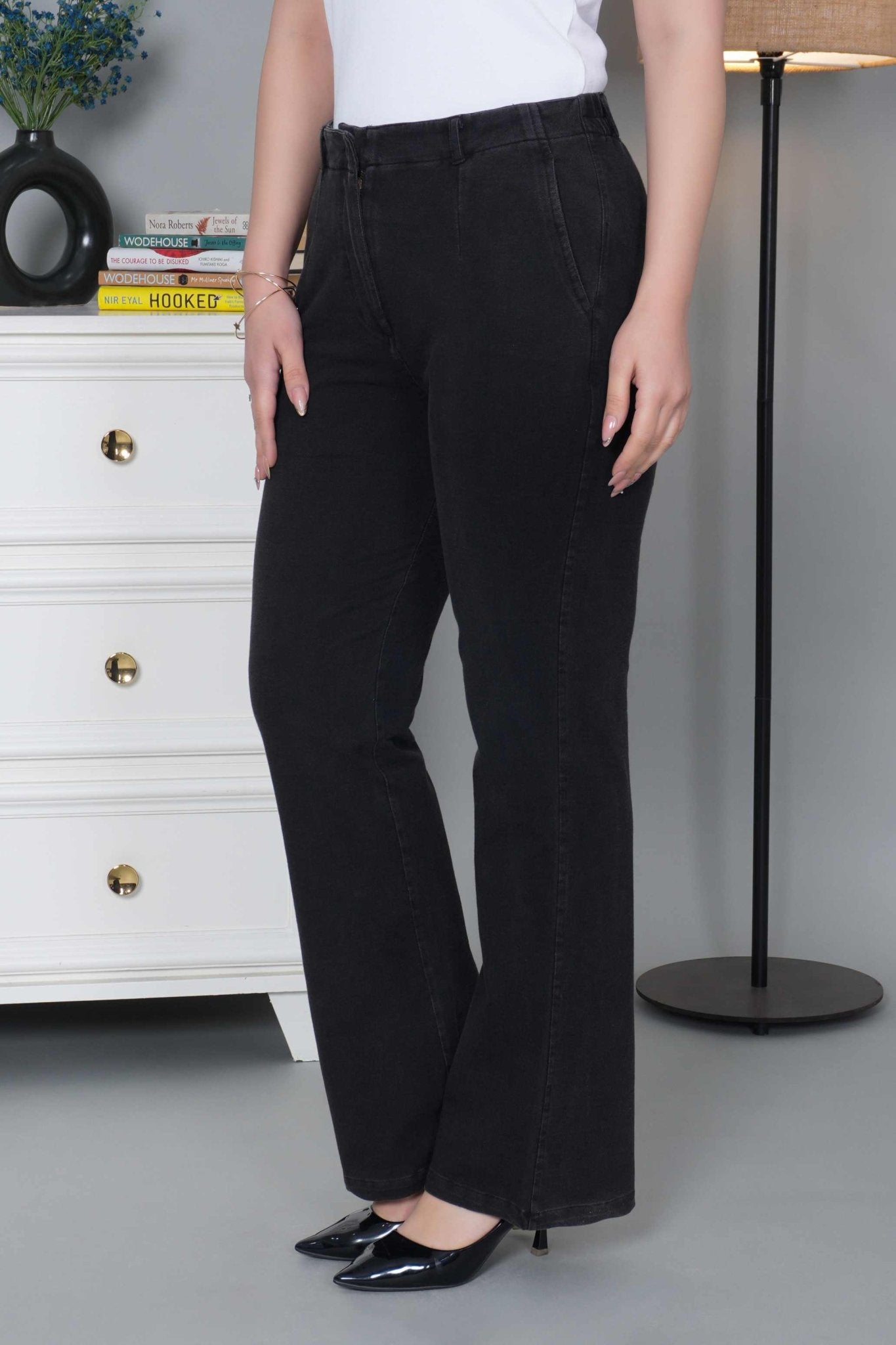 Grey denim bootcut flare pant - Denim bootcut flare pants