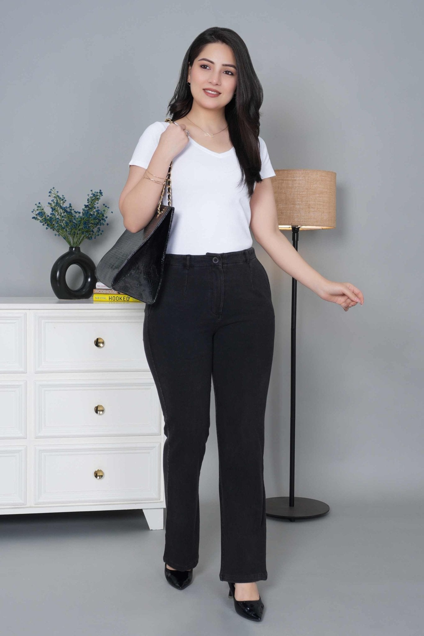 Grey denim bootcut flare pant - Denim bootcut flare pants