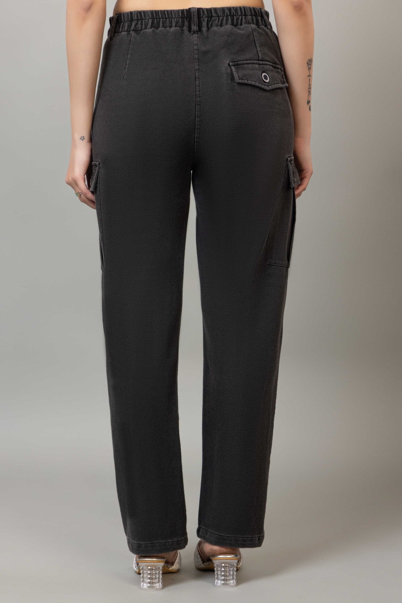 Grey denim cargo - Denim Cargo Pants