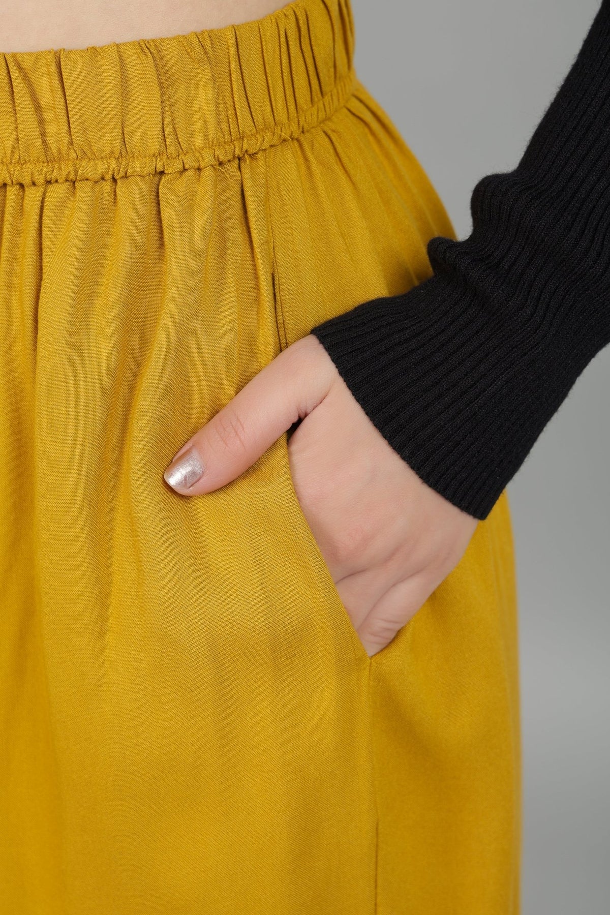 Honey mustard harem pant [ 100% Rayon, Liva Certified ] -Harem pant