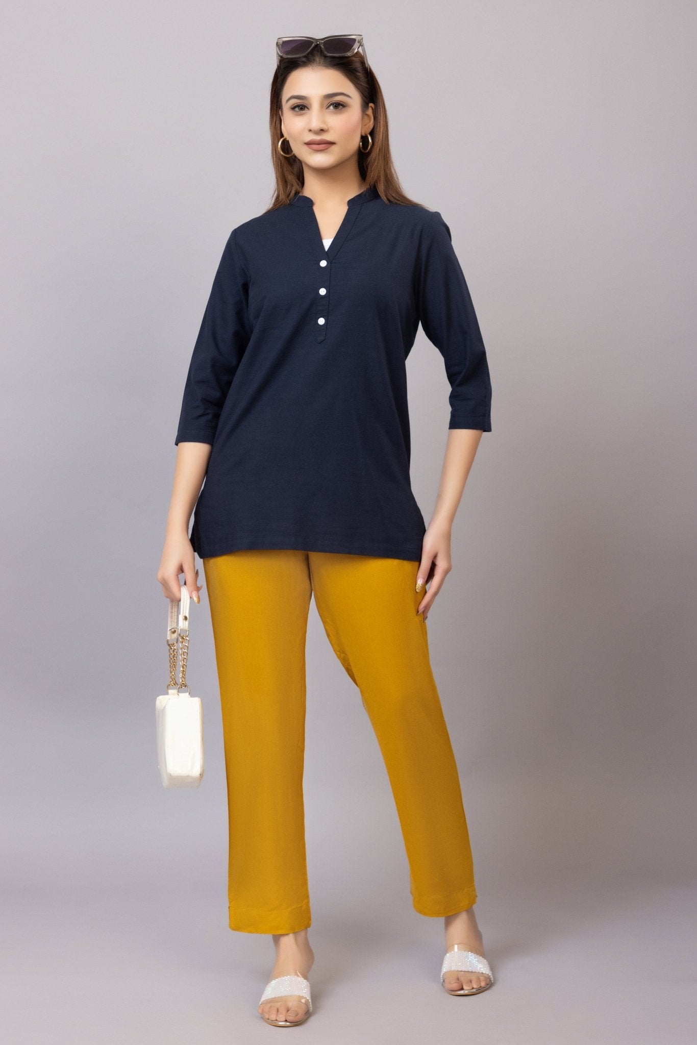 Honey mustard rayon pant [ 100% Rayon, Liva Certified ] - Rayon pants