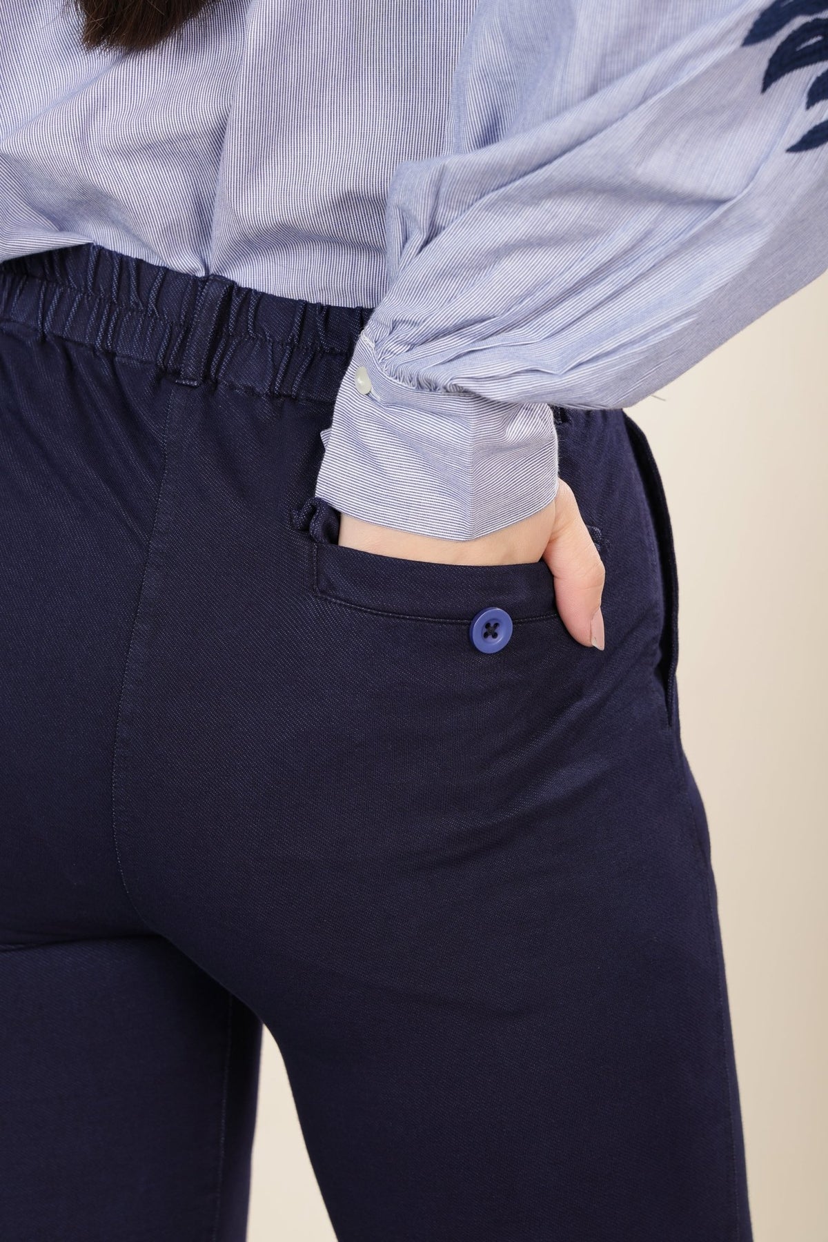 Indigo Blue denim bootcut flare pant -Denim bootcut flare pants