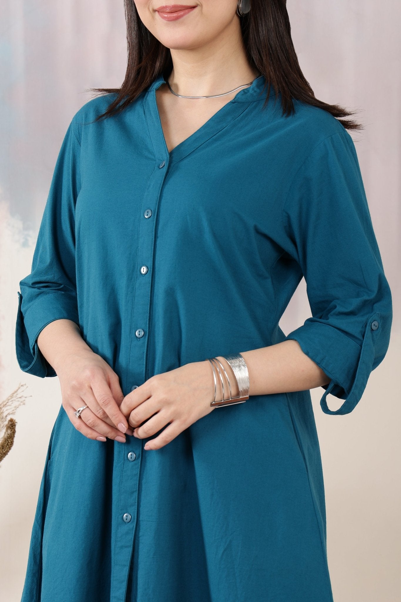 Indigo Blue Planket A Line Kurta [100% pure cotton] -planket a line kurta