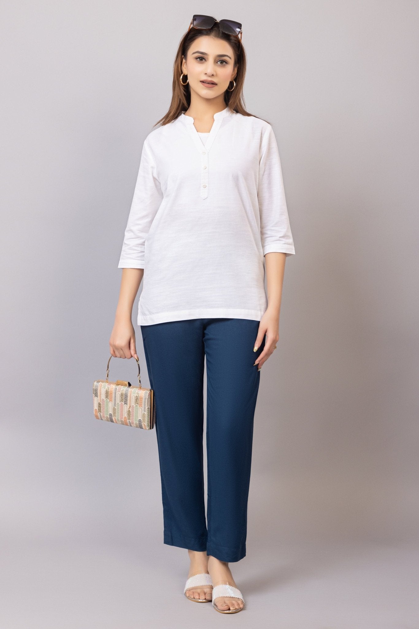 Indigo blue rayon pant [ 100% Rayon, Liva Certified ] - Rayon pants