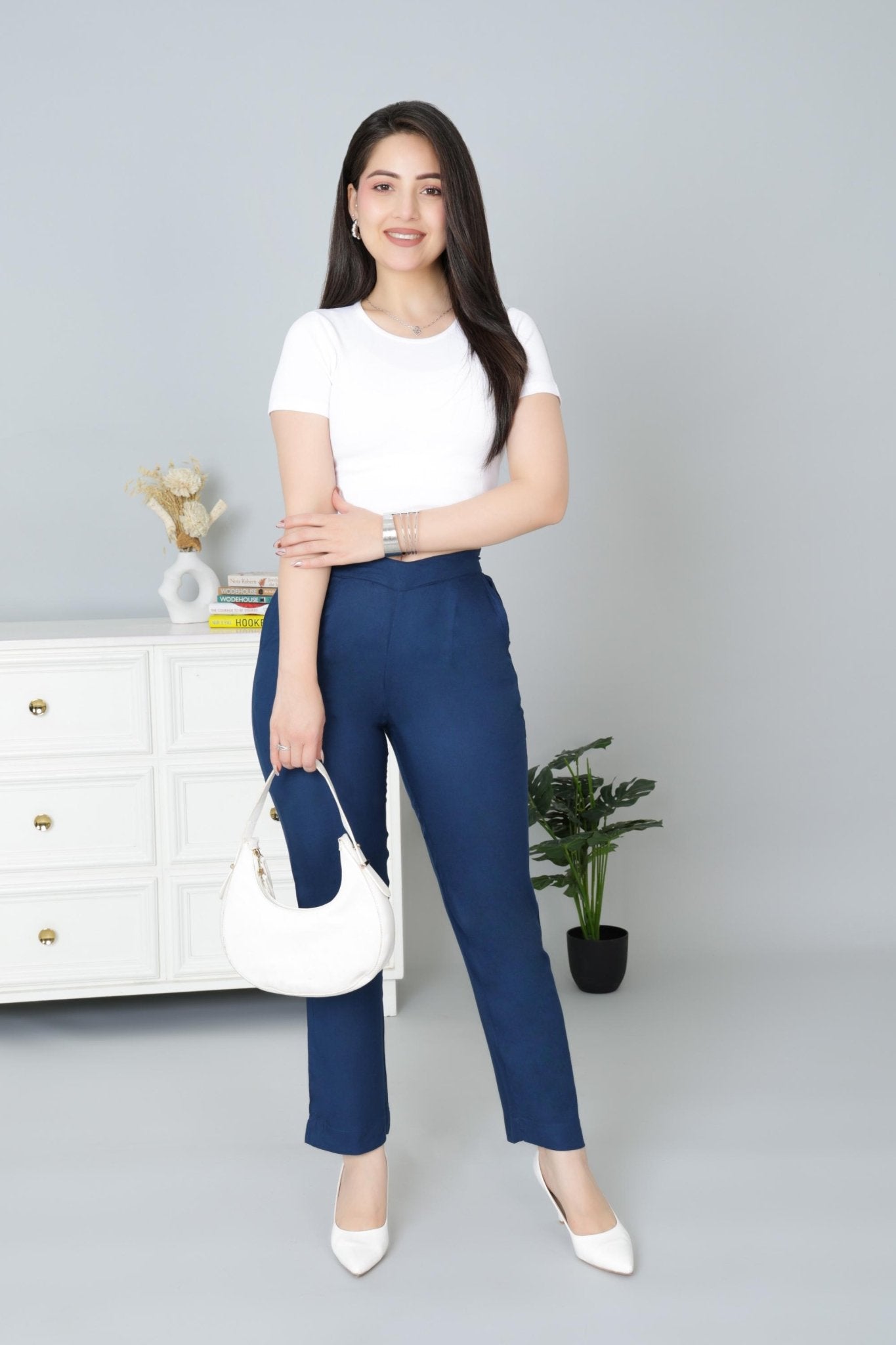 Indigo blue rayon pant [ 100% Rayon, Liva Certified ] - Rayon pants