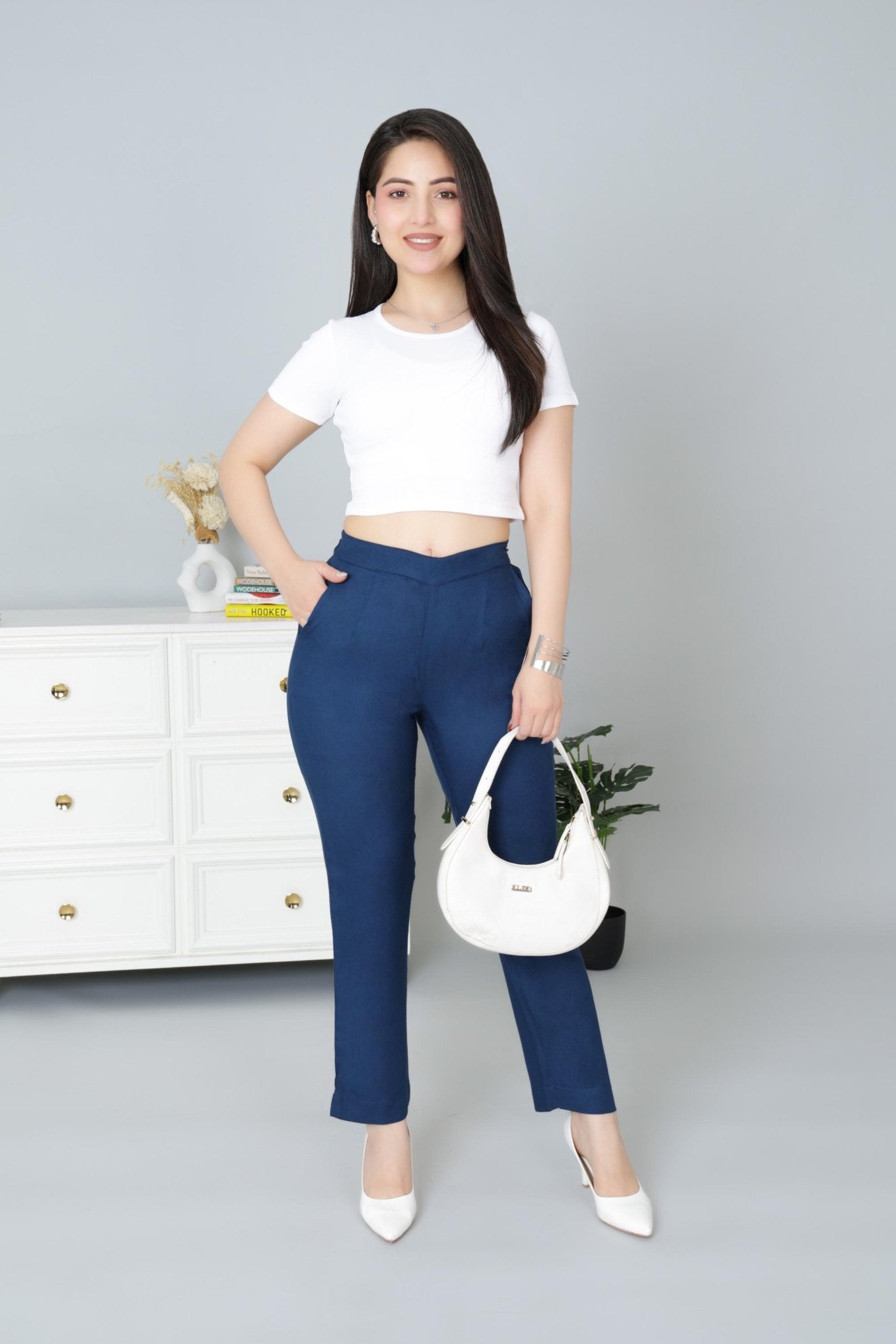 Indigo blue rayon pant [ 100% Rayon, Liva Certified ] - Rayon pants
