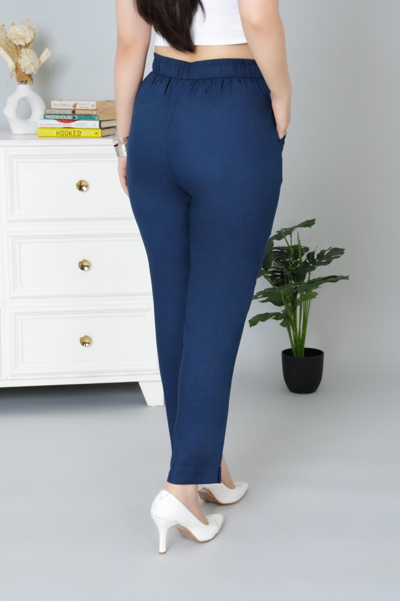 Indigo blue rayon pant [ 100% Rayon, Liva Certified ] - Rayon pants