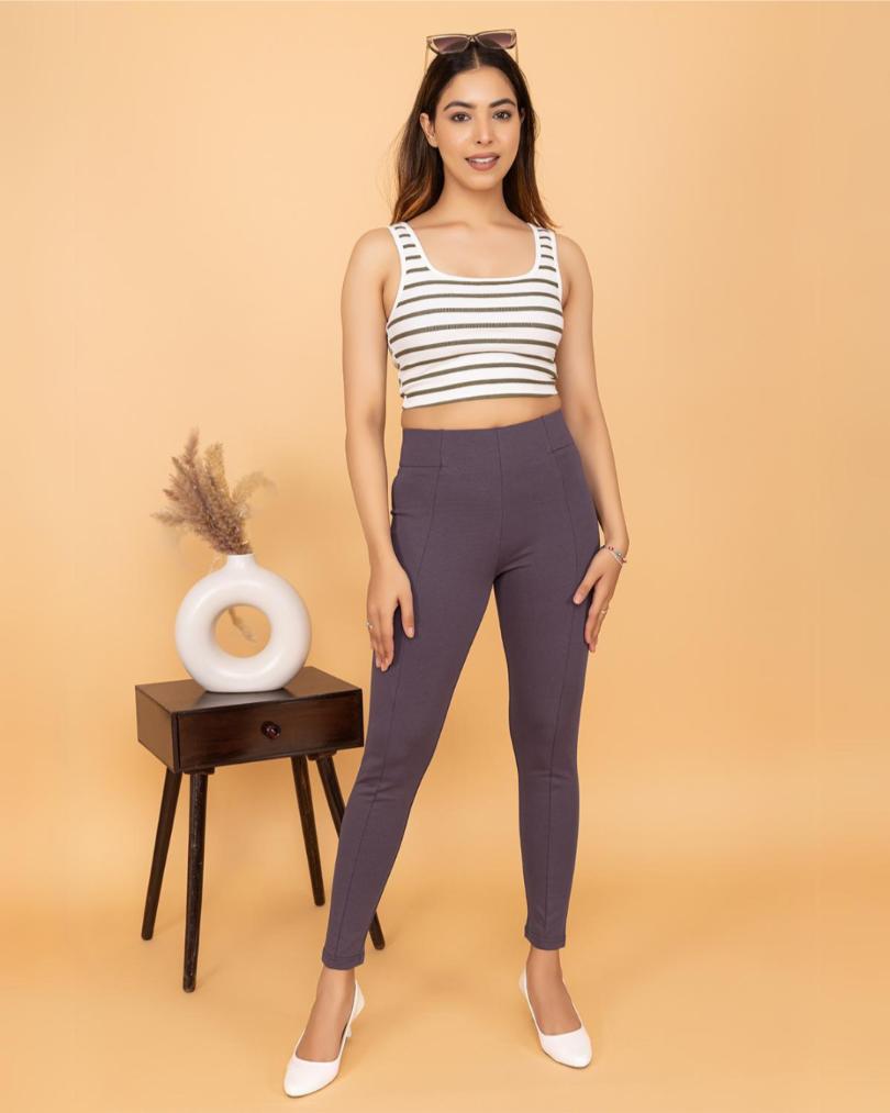 Sweet grape jeggings pants trousers for women casual and office wear