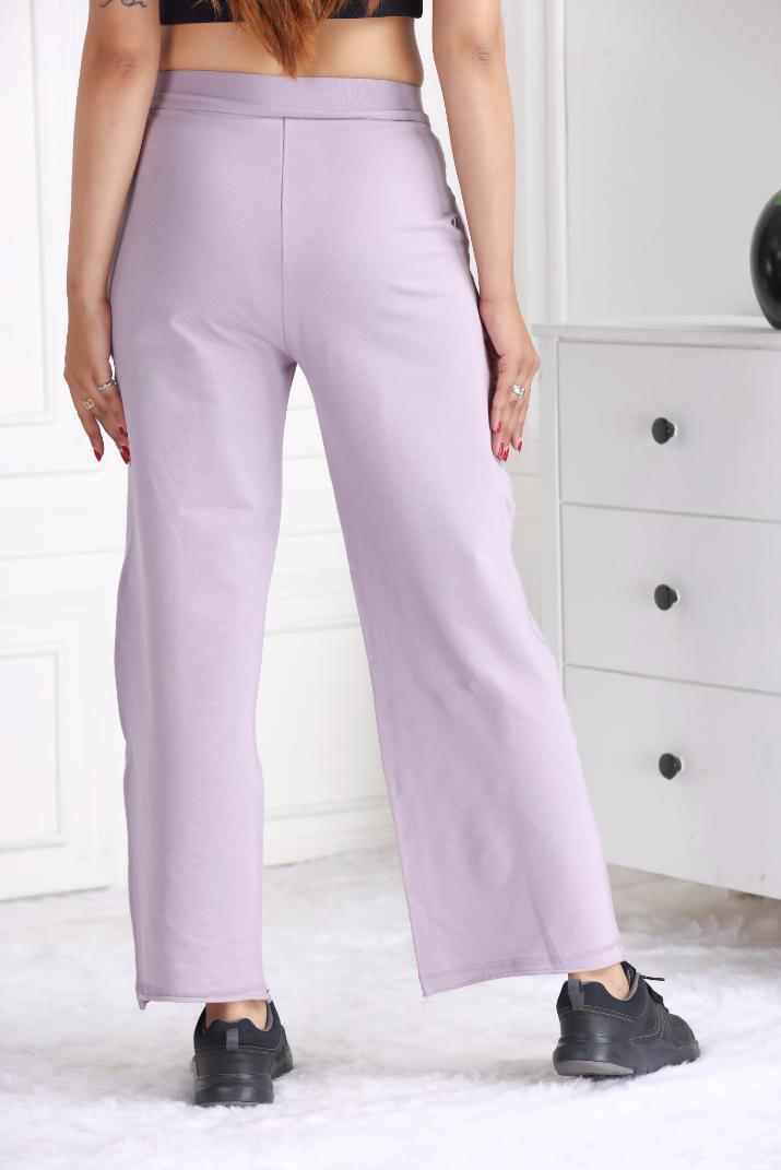 Lavender all day wide flare pants with extra comfort. [100% USA HQ Cotton Lycra] extra flare. - All day wide flare pant