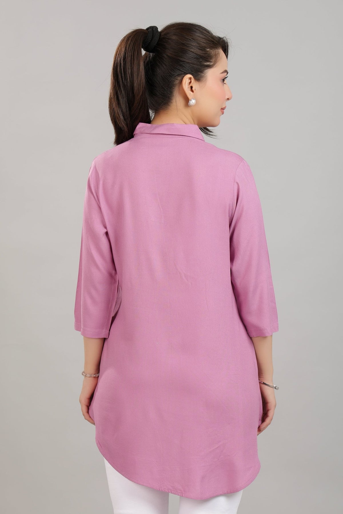Lavender rayon flare top [ Premium 100% Rayon, Liva Certified ] -Rayon flare top