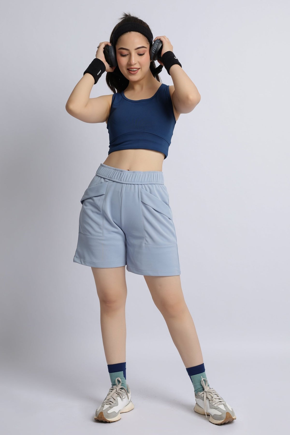 Light grey active relax shorts -Active relax shorts