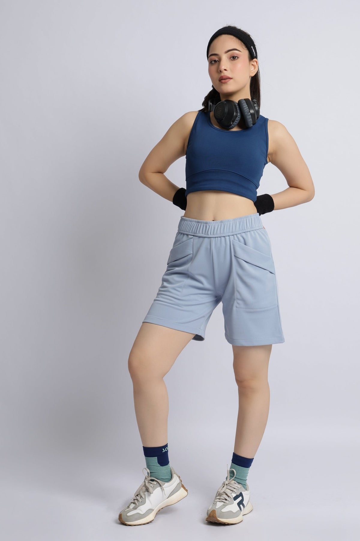Light grey active relax shorts -Active relax shorts