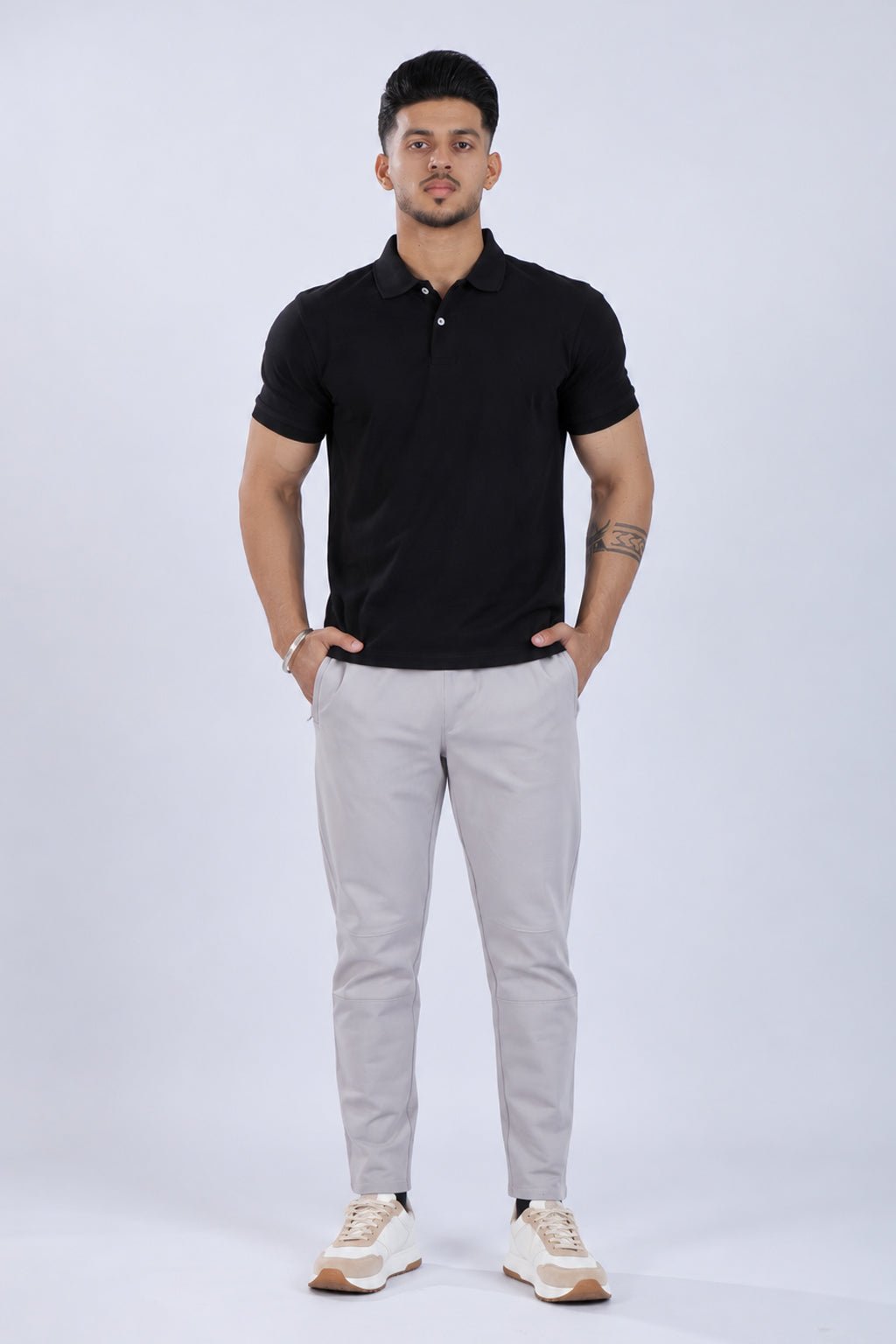 Light Grey all day bottom with extra comfort. [100% Cotton Lycra] -