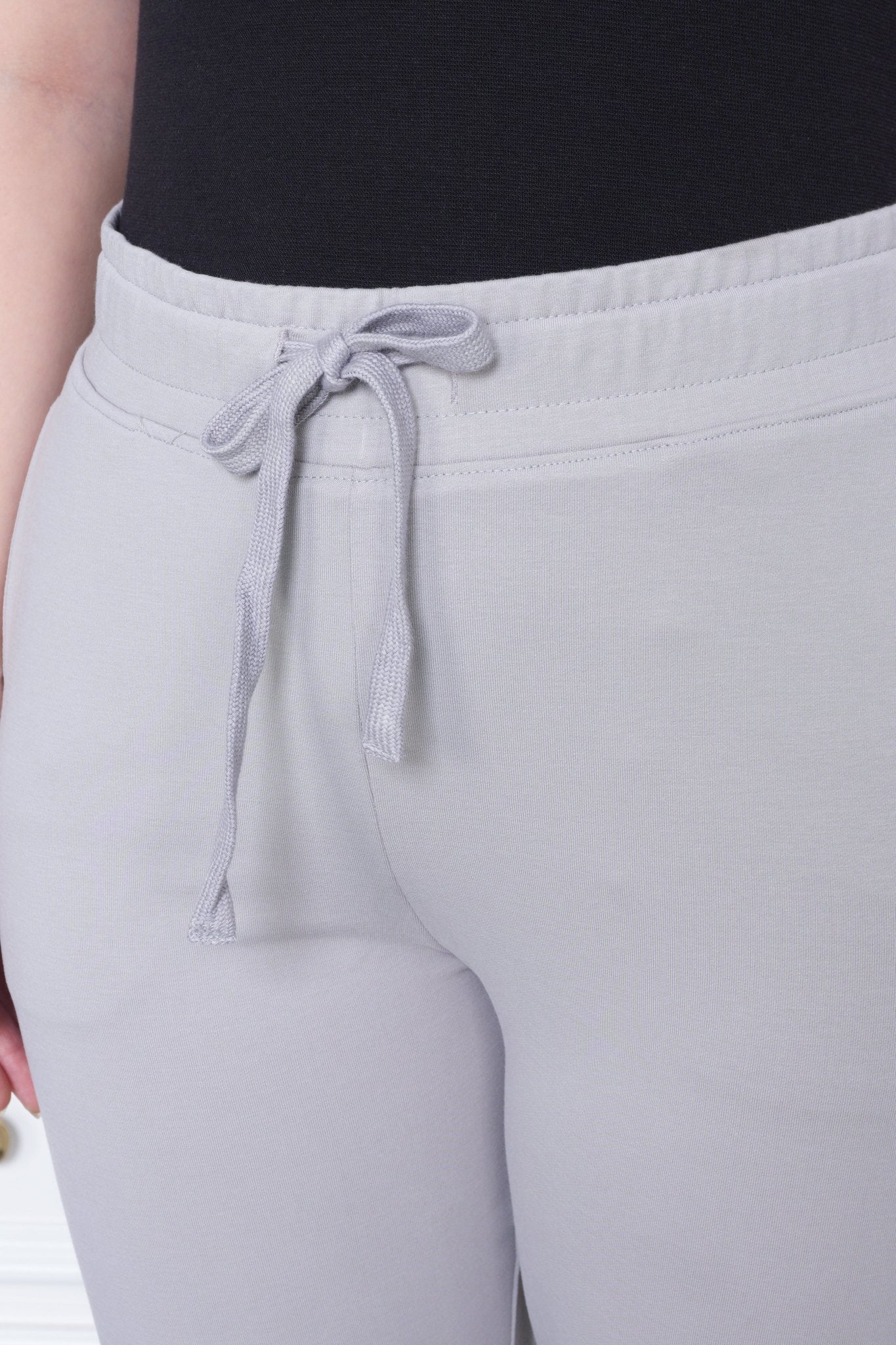 Light grey all day home pants with extra comfort. [100% Cotton Lycra] - All day home pant