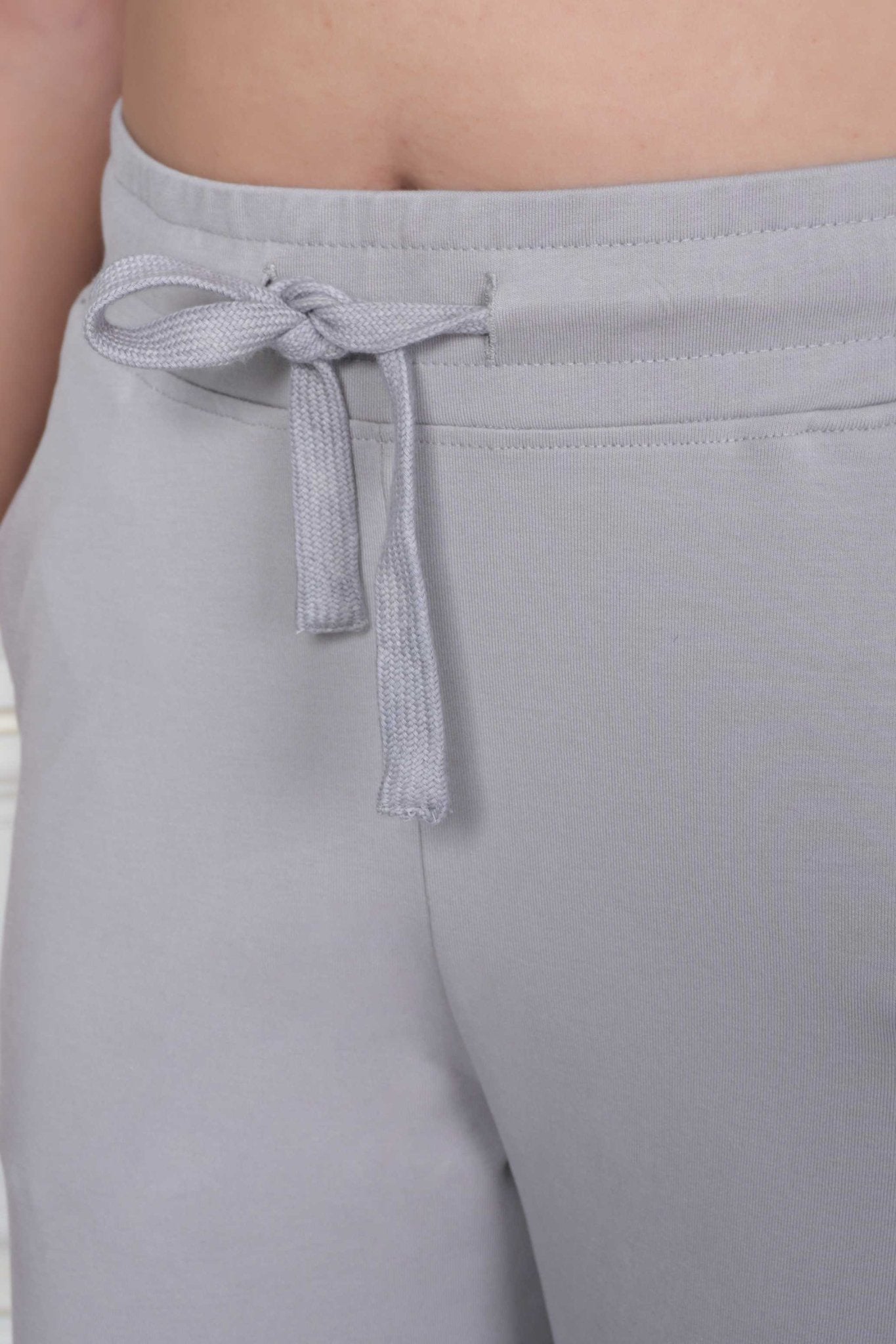 Light grey all day home pants with extra comfort. [100% USA HQ Cotton Lycra] - All day home pant