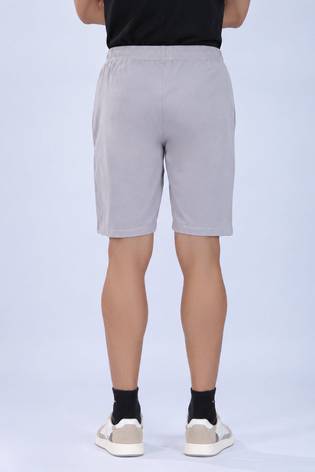 Light Grey all day shorts with extra comfort. [100% Cotton Lycra] -All day home shorts