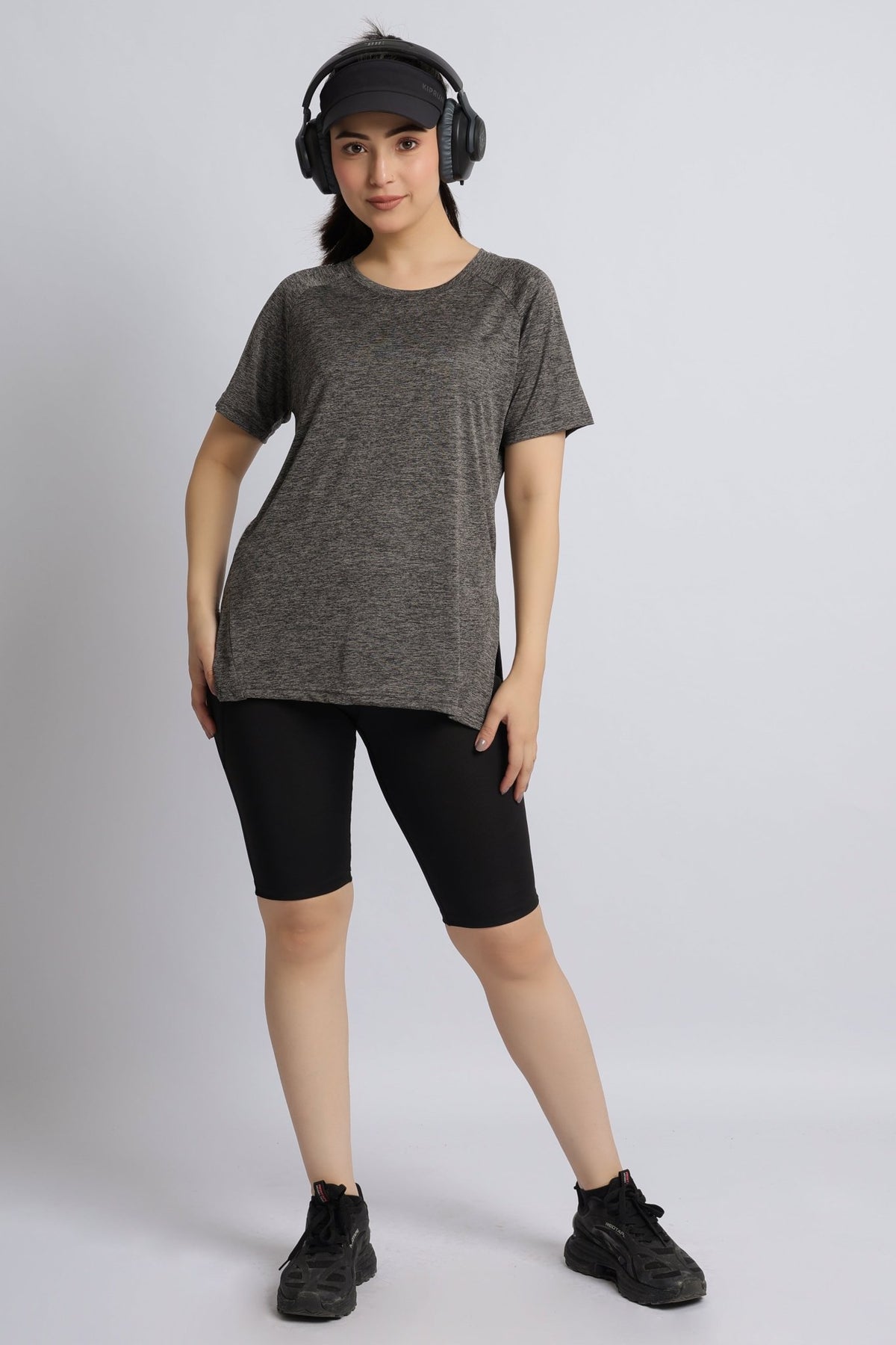Light grey melange active regular tshirt -Active regular tshirt