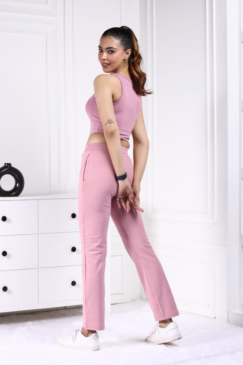 Light Pink Active Yoga Pant Straight fit - Active cigarette pencil pants