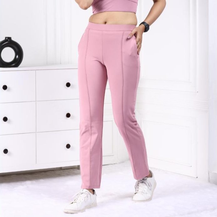 Light Pink Active Yoga Pant Straight fit - Active cigarette pencil pants