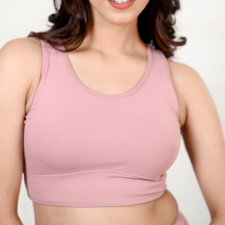 Light Pink All Day Mid Impact Luxury Active Bra - Active bra