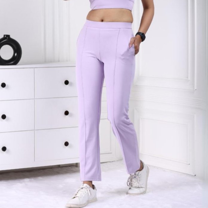 Lilac Active Yoga Pant Straight fit - Active cigarette pencil pants