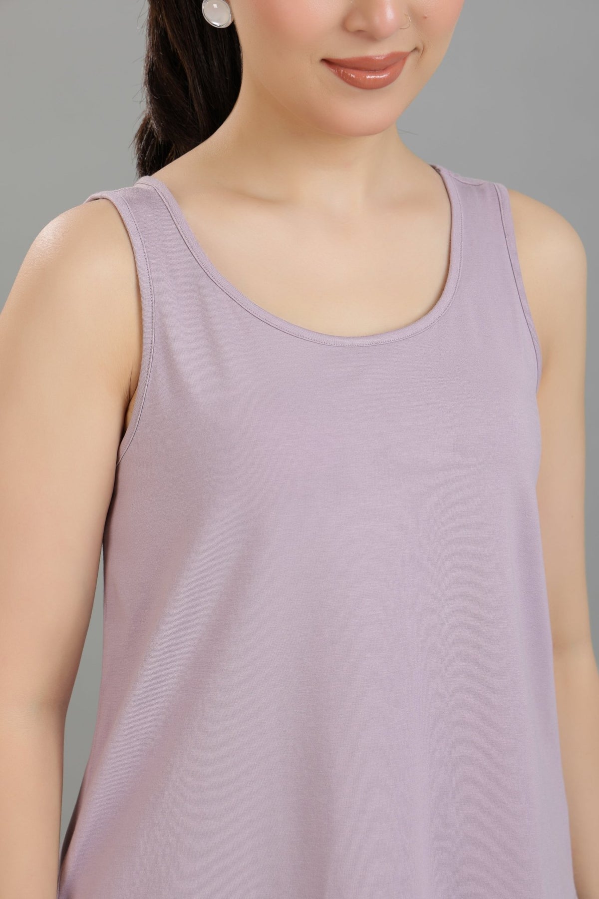 Lilac Cotton vest [100% Cotton spandex] -Cotton vest