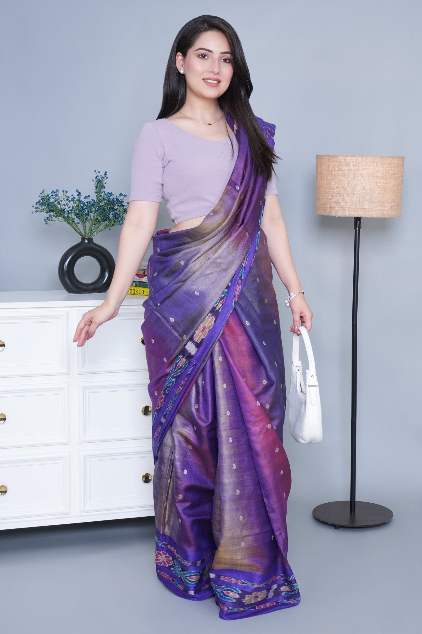 Lilac Rib Blouse [ 100% USA HQ Cotton, 280 GSM non transparent fabric ] - Rib blouse