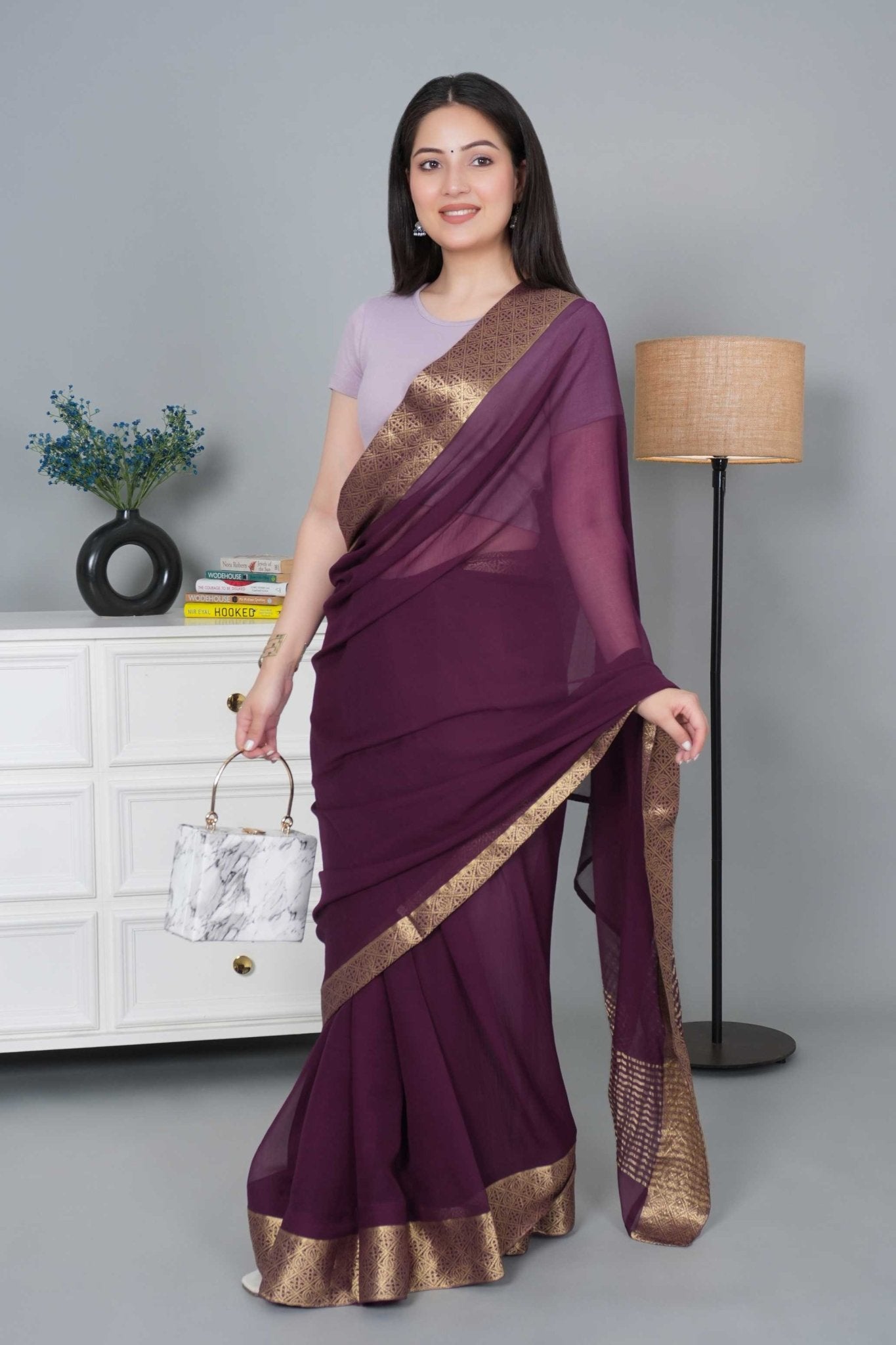 Lilac Rib Crop Tshirt Blouse [ 100% USA HQ Cotton, 280 GSM non transparent fabric ] - Rib crop tshirt blouse