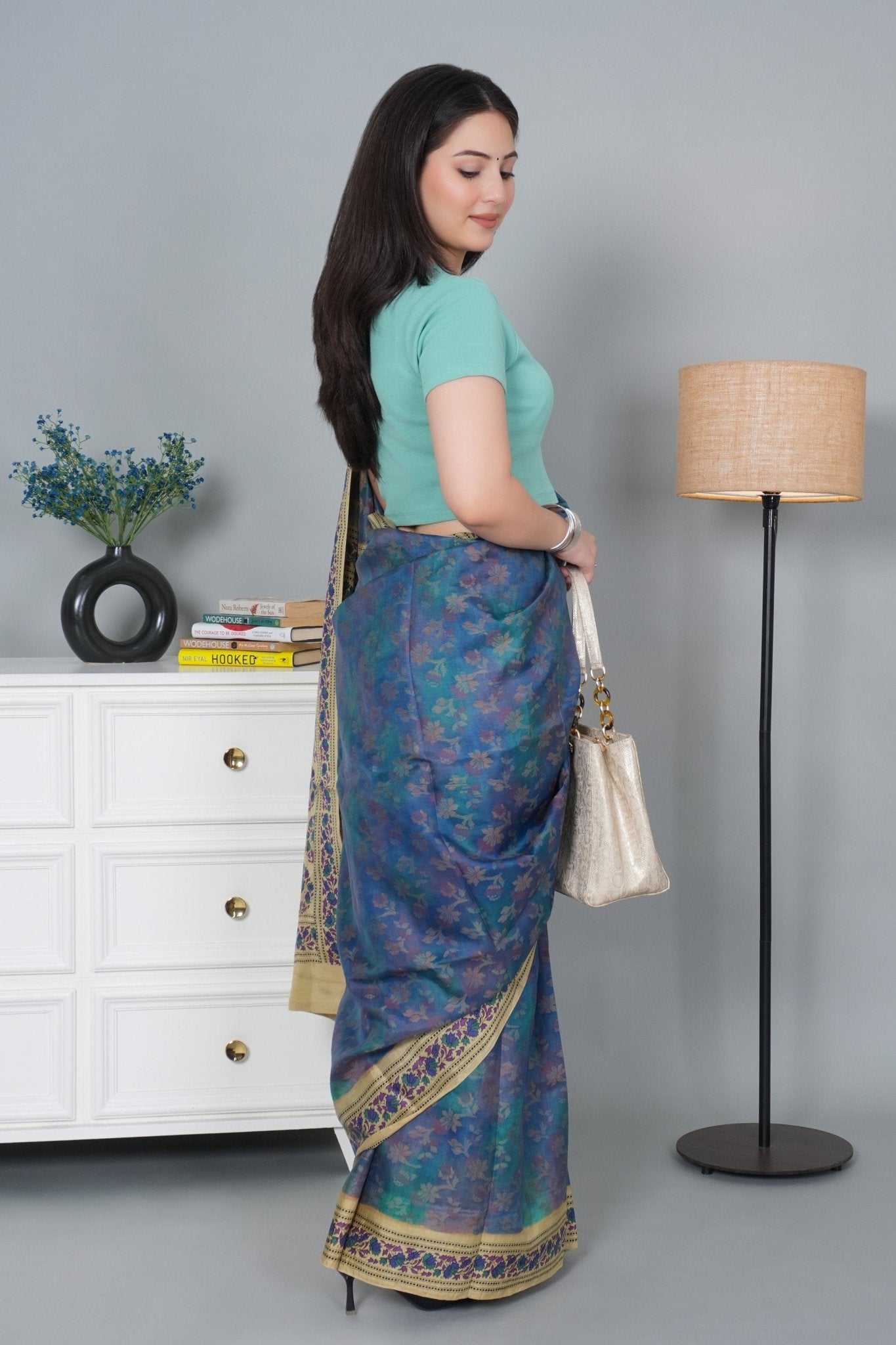 London Forest Rib Crop Tshirt Blouse [ 100% USA HQ Cotton, 280 GSM non transparent fabric ] - Rib crop tshirt blouse