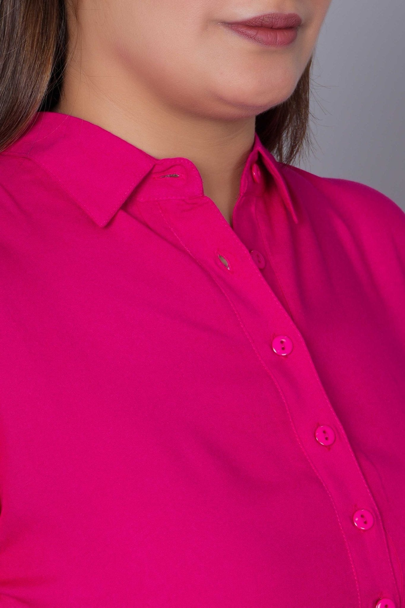 Magenta Longline shirt [ 100% Rayon, Liva Certified ] - Long line shirt