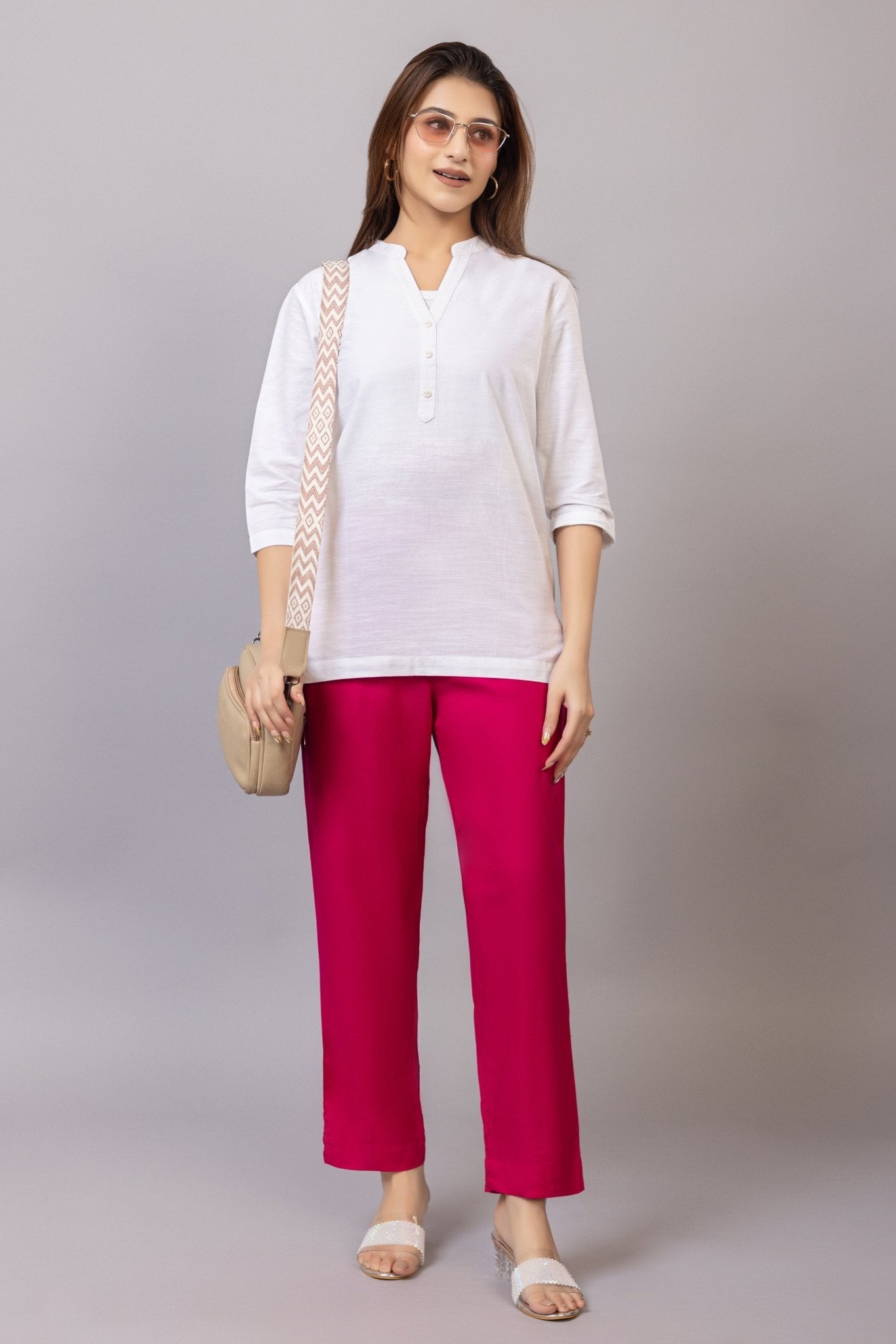 Magenta rayon pant [ 100% Rayon, Liva Certified ] - Rayon pants