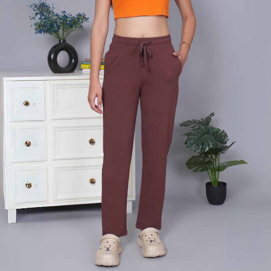 Mocha all day home pants with extra comfort. [100% Cotton Lycra] - All day home pant