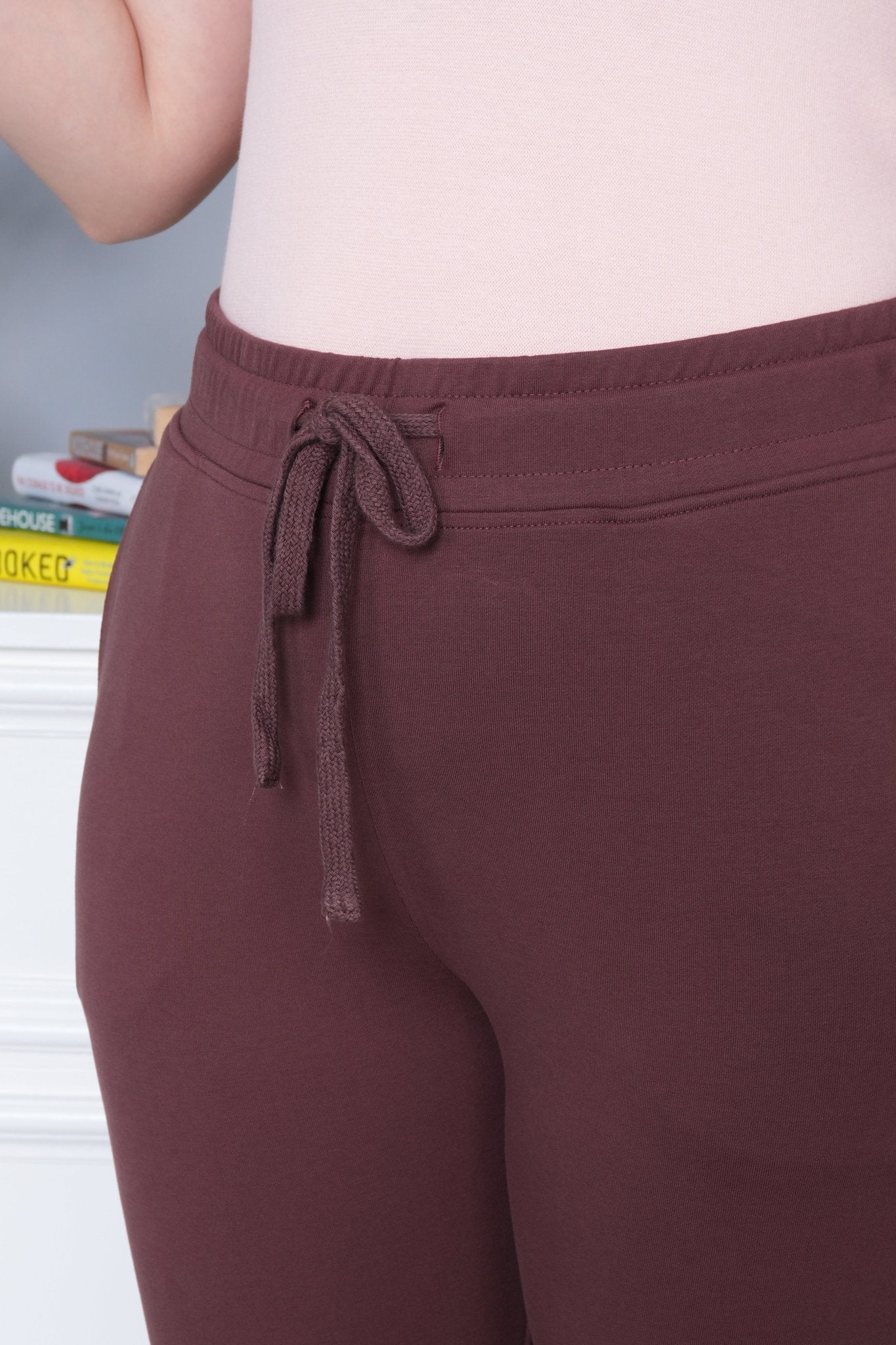 Mocha all day home pants with extra comfort. [100% Cotton Lycra] - All day home pant