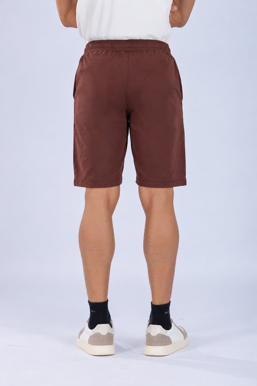 Mocha all day shorts with extra comfort. [100% Cotton Lycra] -All day home shorts